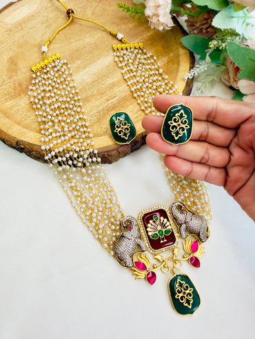 Fusion 3D Elephant Necklace Set