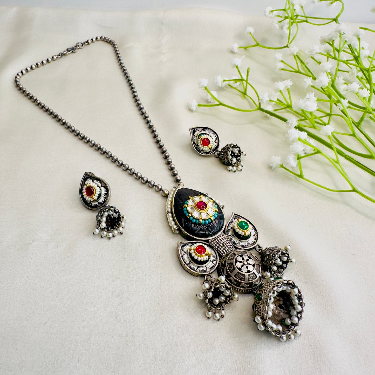 Three Jhumki Necklace set