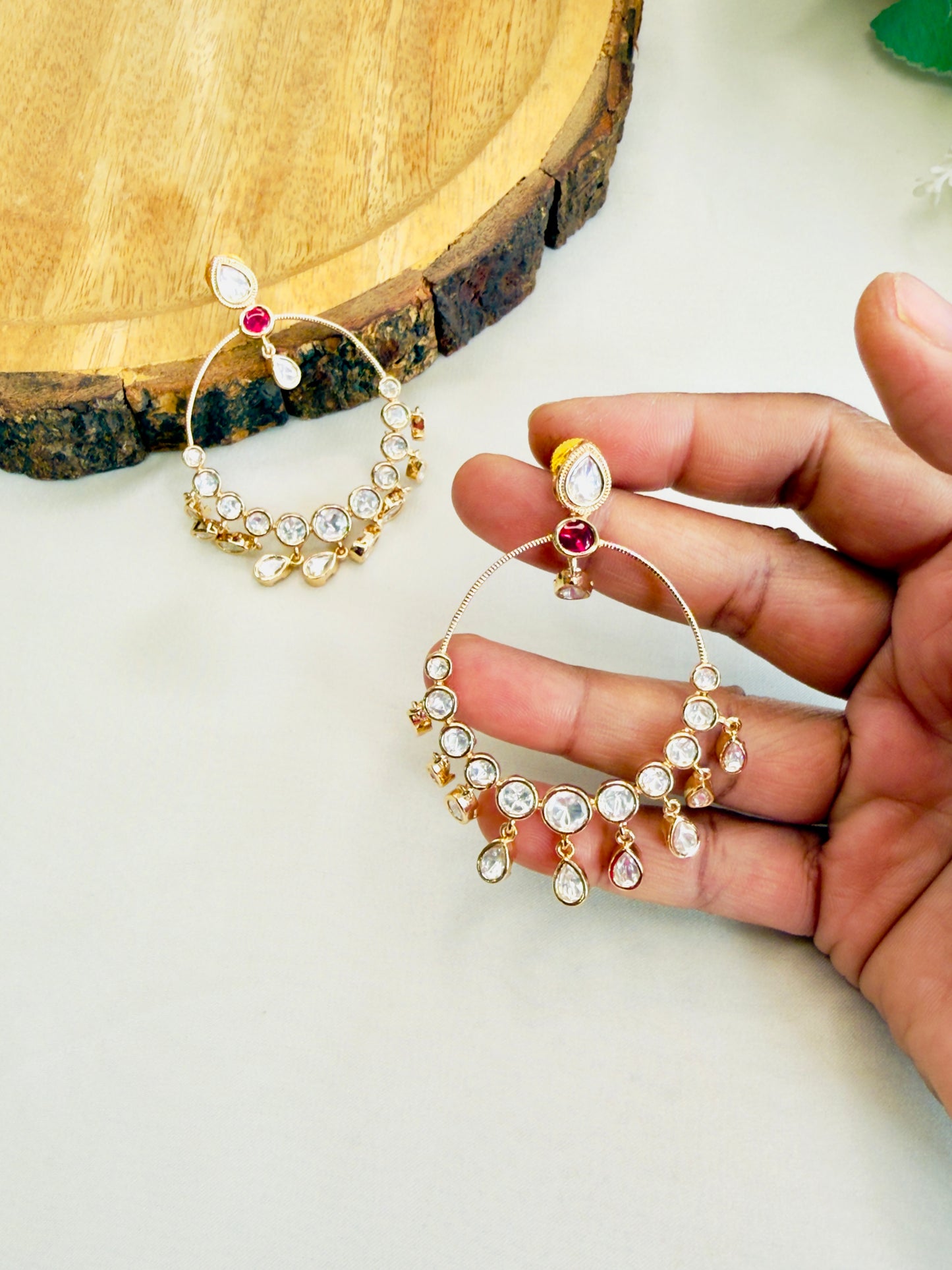 Moissanite Chand Bali