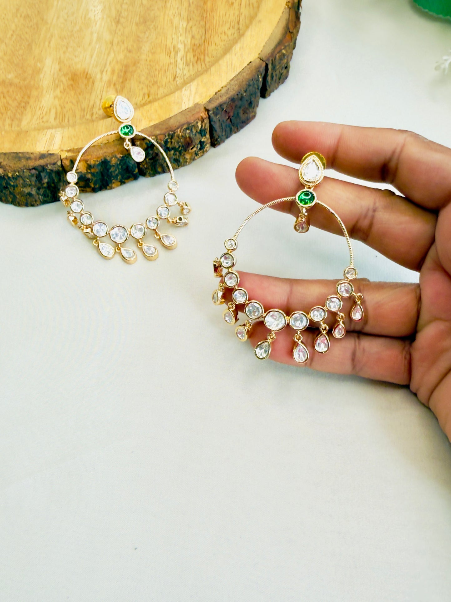 Moissanite Chand Bali