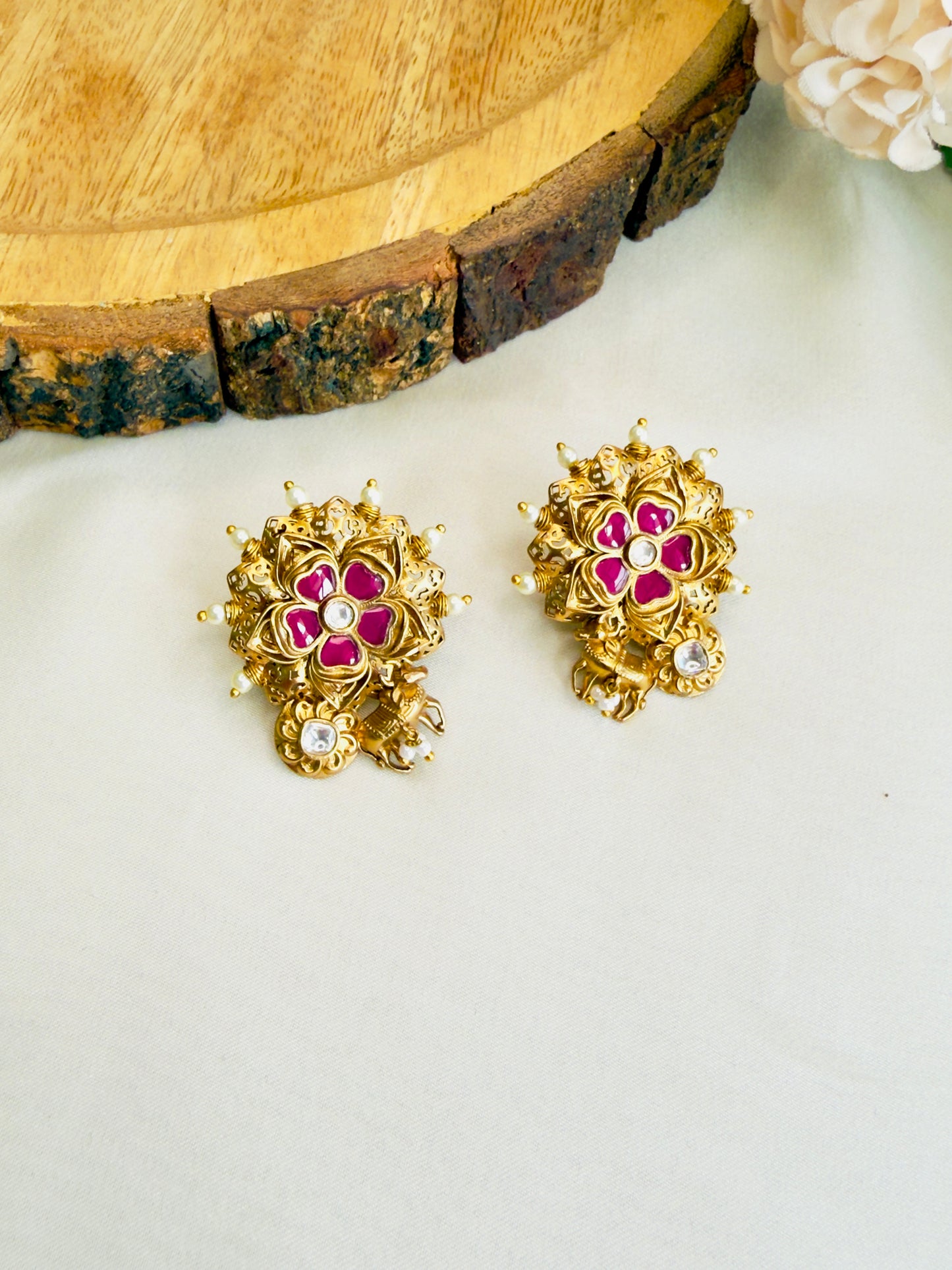 Cow Motif Studs Earrings