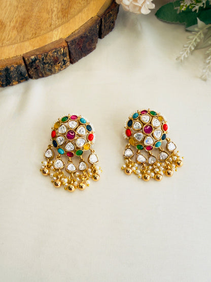 Multicolor Moissanite Studs Earrings