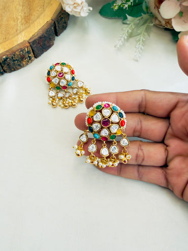 Multicolor Moissanite Studs Earrings