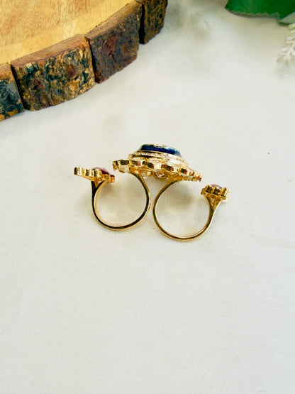 Bird Motif Meenakari Ring