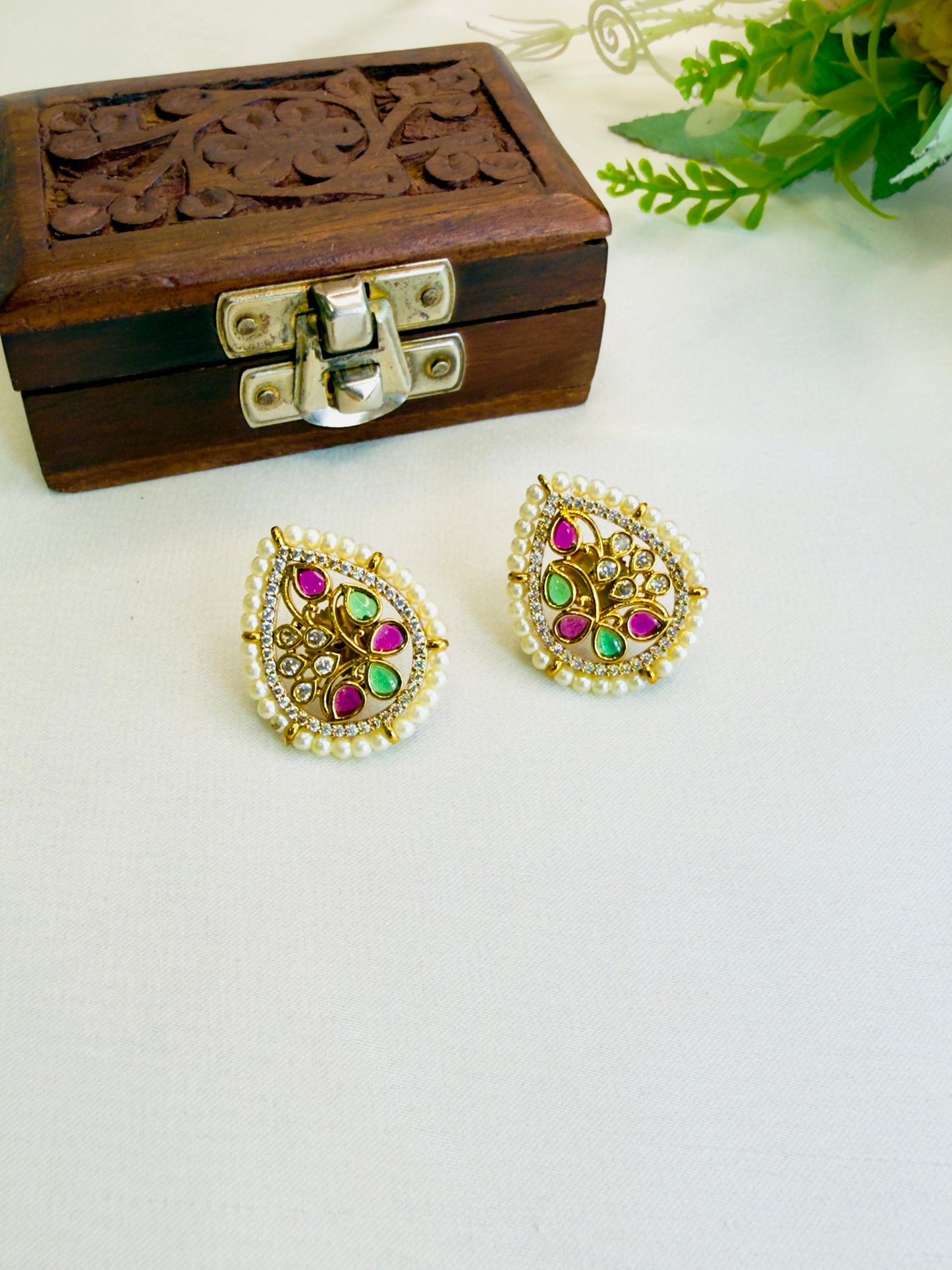 Kempu Stud Earrings