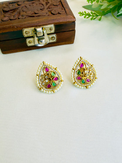 Kempu Stud Earrings