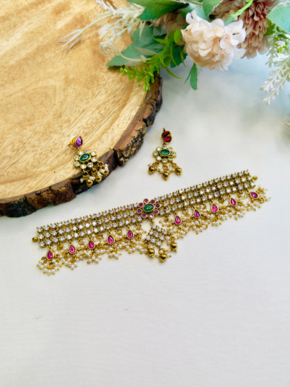 Beautiful AD Jadau Choker Set