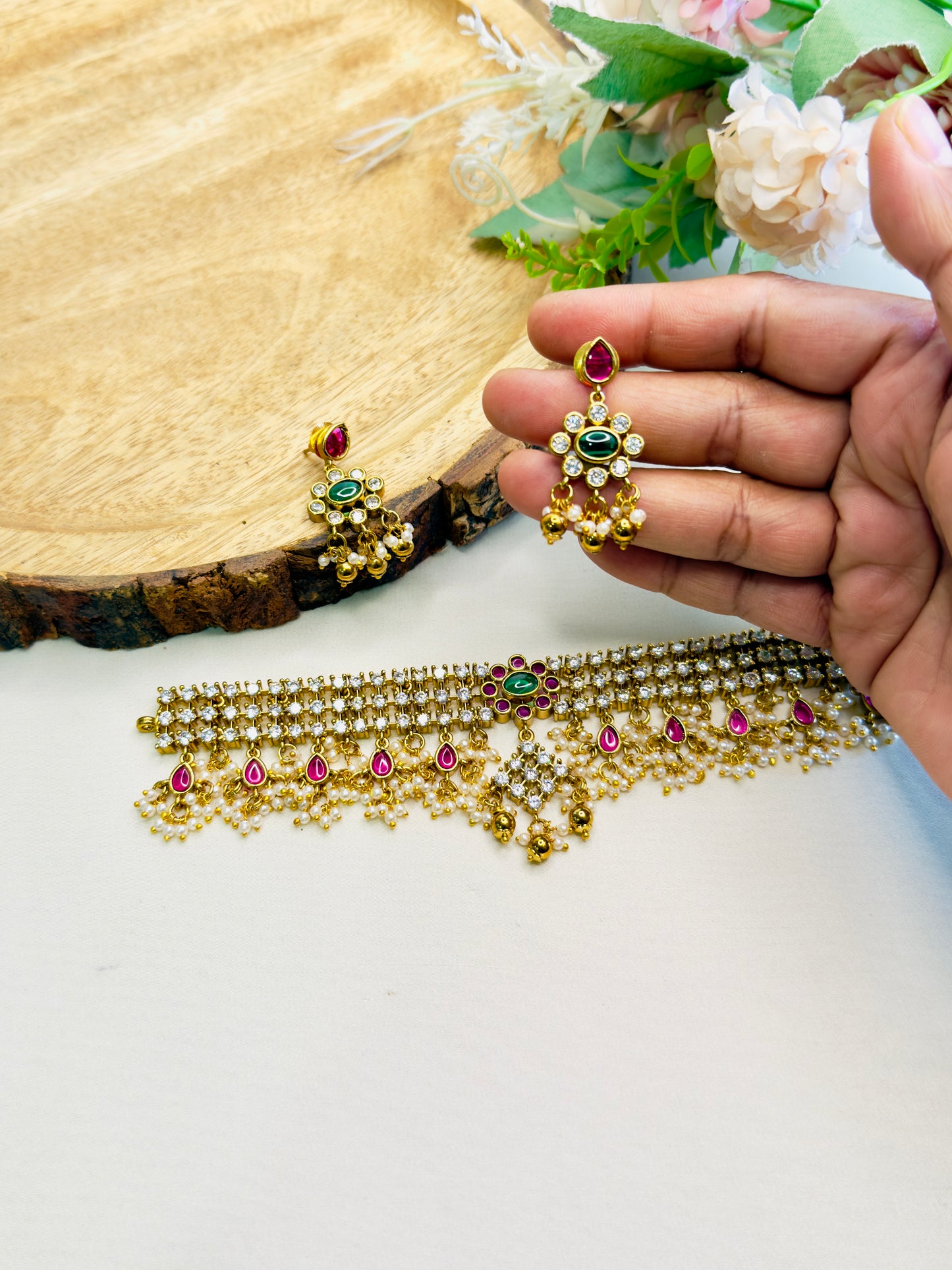 Beautiful AD Jadau Choker Set