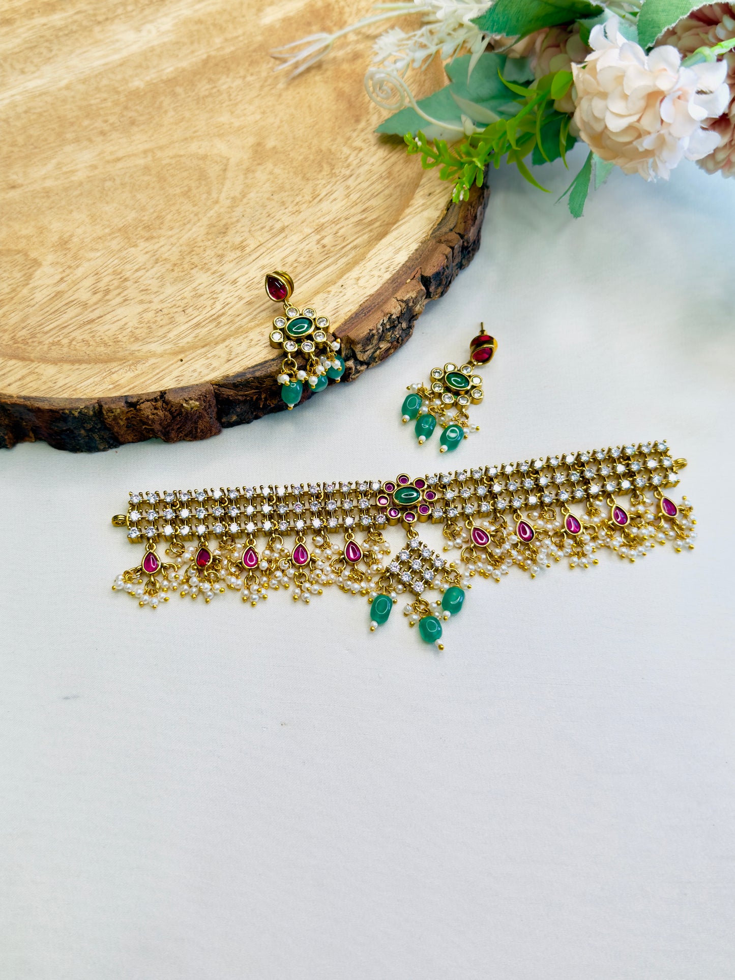 Beautiful AD Jadau Choker Set