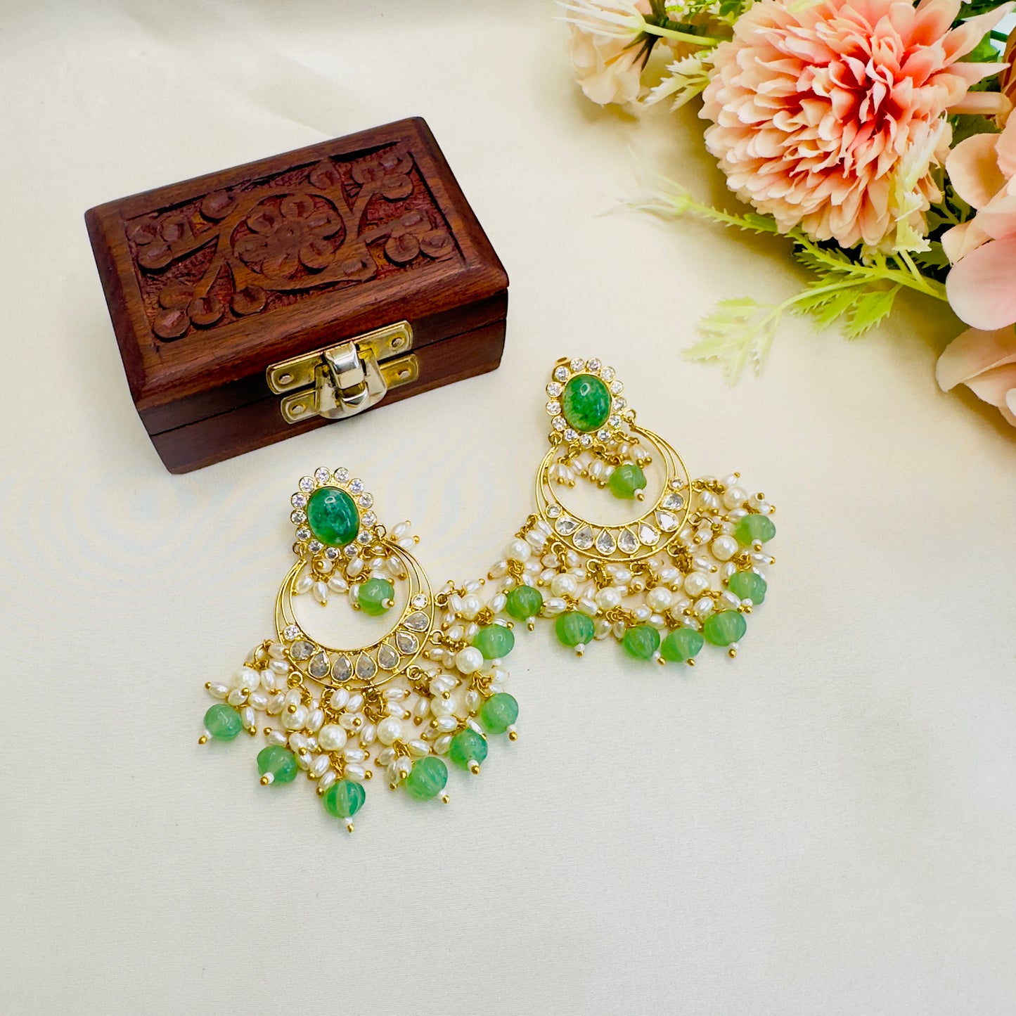 Chand Bali Kundan Earrings