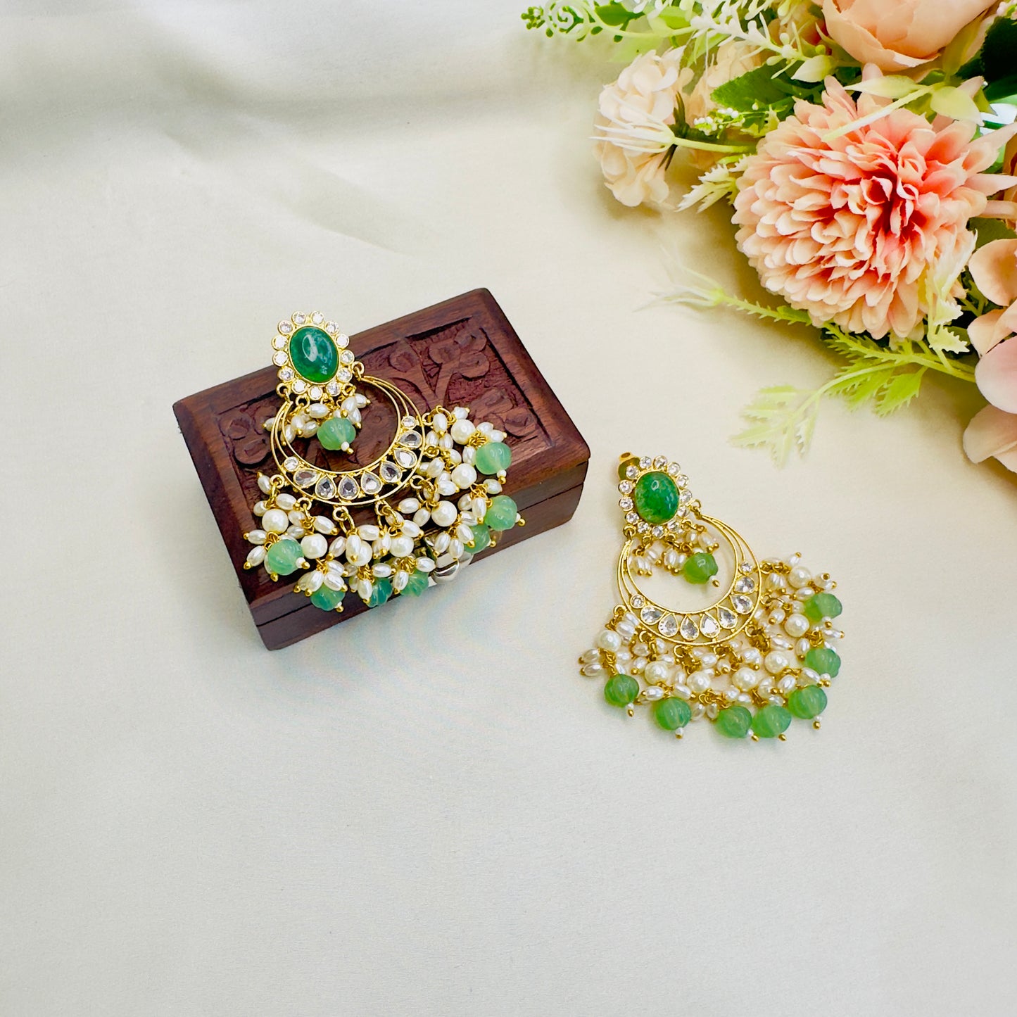 Chand Bali Kundan Earrings