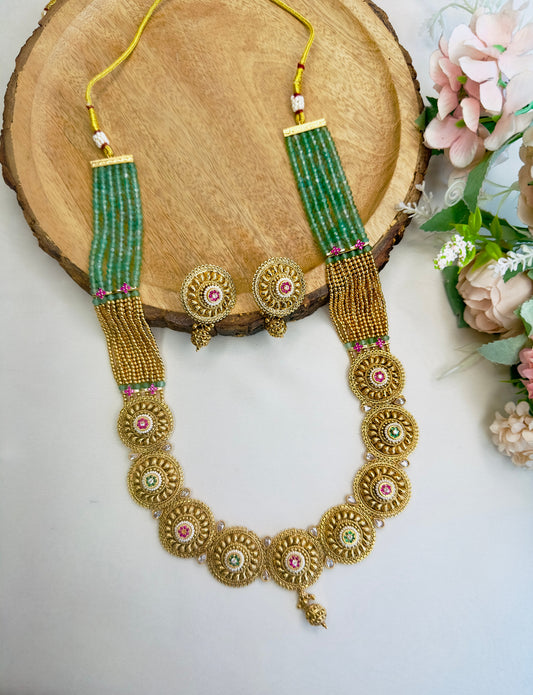 Nine Pendant Long Necklace Set