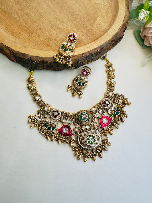 Antique Finish Necklace Set