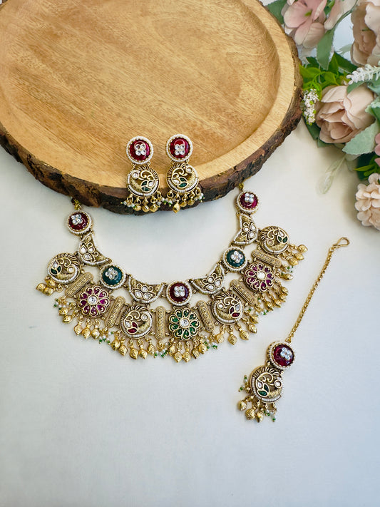 Heritage Necklace Set with Mangtika