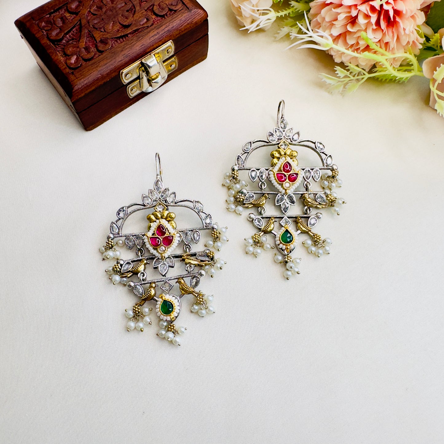 Pachi Kundan AD Stone Earrings