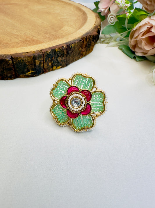 Mint Flower Ring