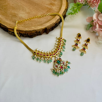 Jadau Chain Necklace Set