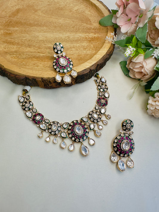 Moissanite Multicolor Necklace Set