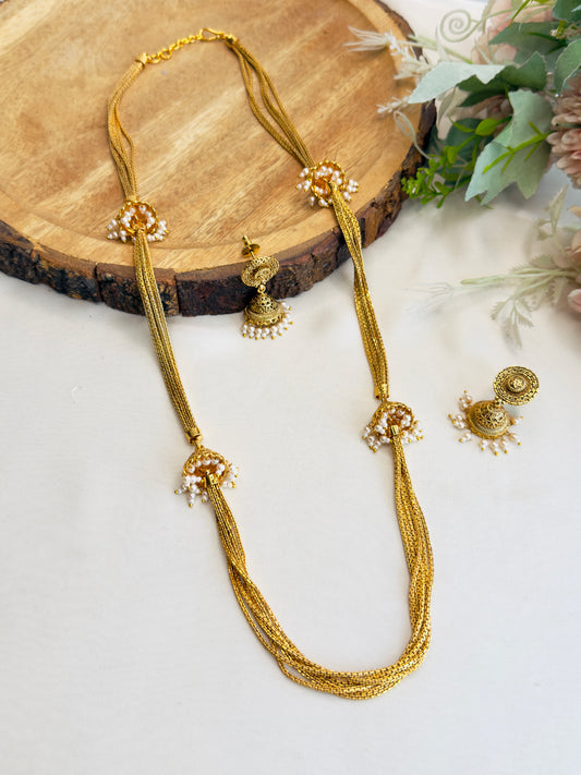 Jhumki Chain Necklace set