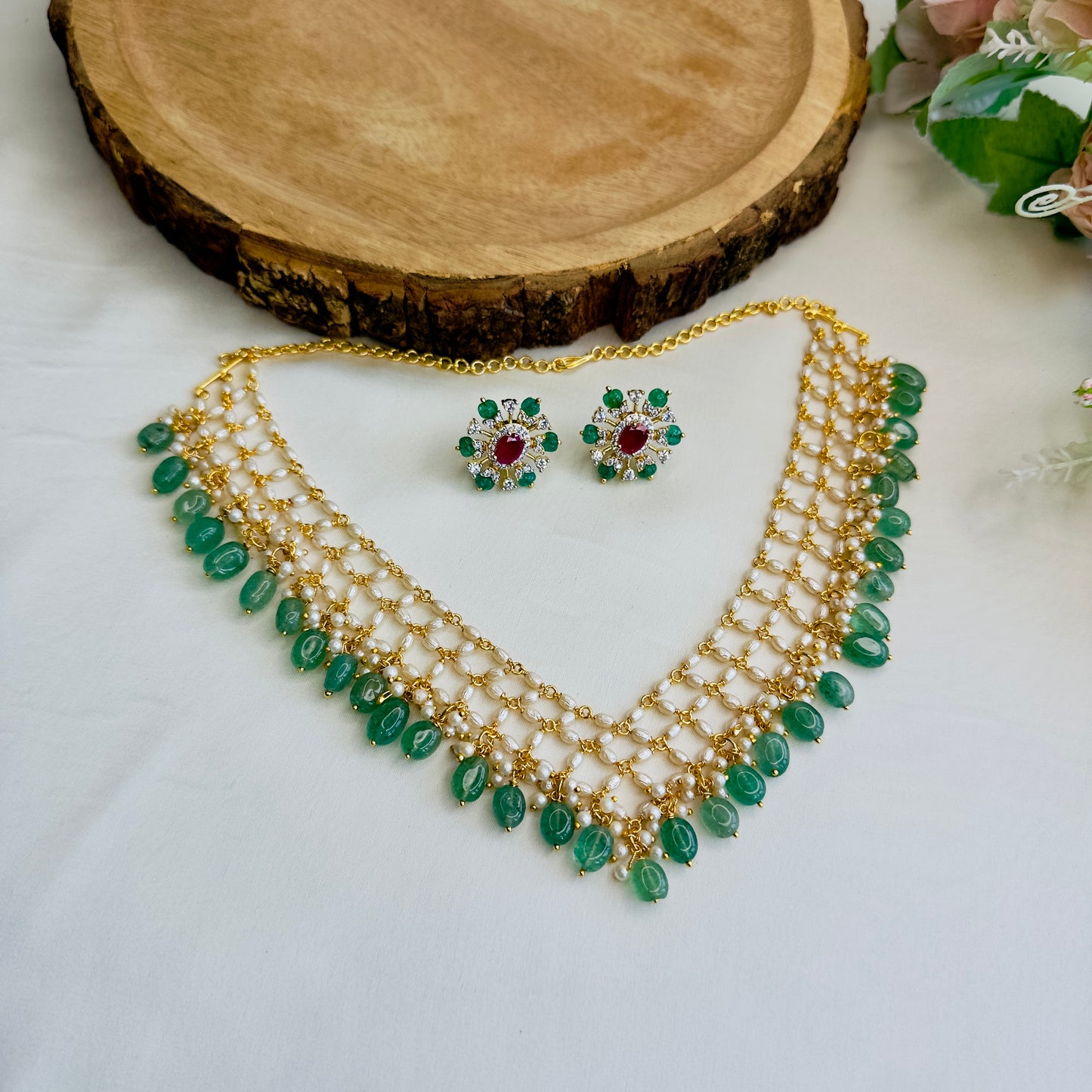 Pearl Layered Necklace Set