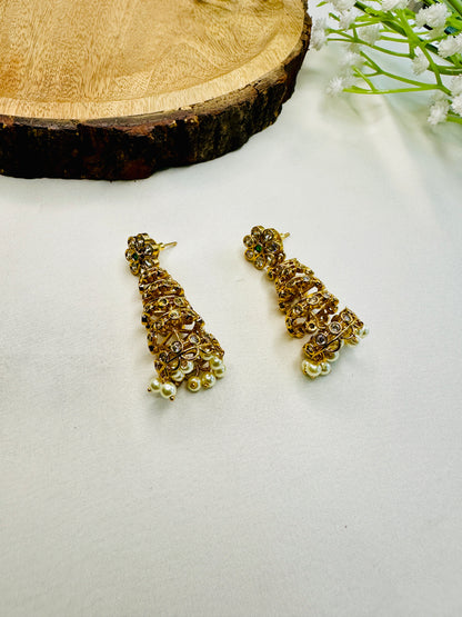 AD Stone Temple polish Jhumki