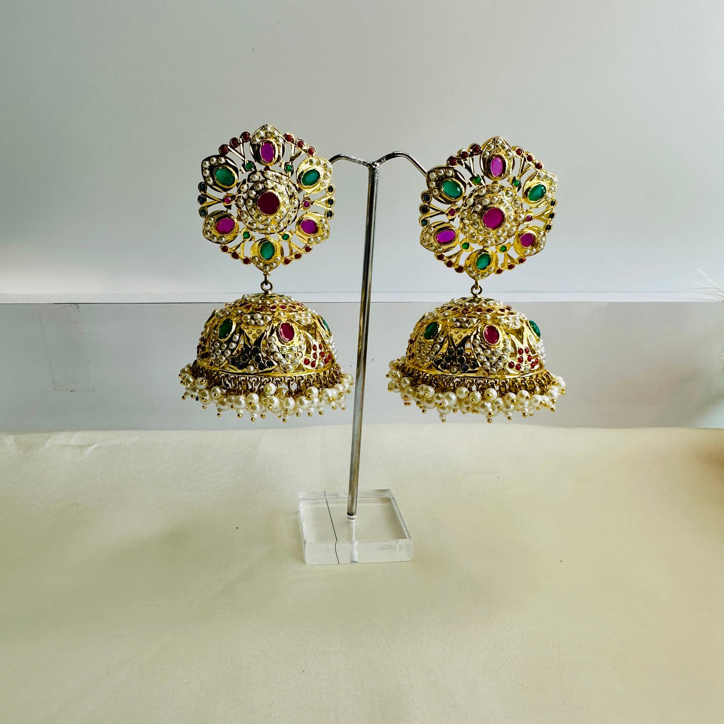 Oversize Jadau Jhumka Earrings