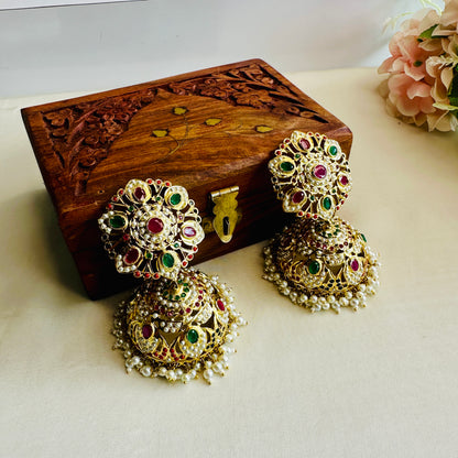 Oversize Jadau Jhumka Earrings