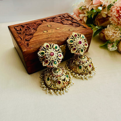 Oversize Jadau Jhumka Earrings