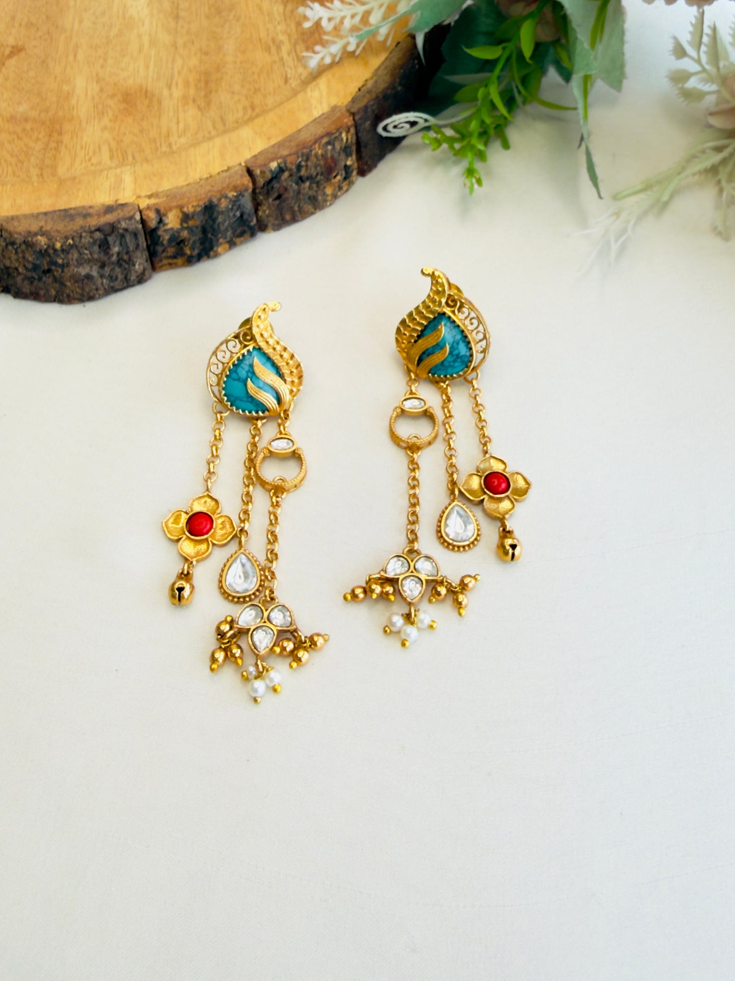 Aamrapali Mid Length Kashmiri Earrings