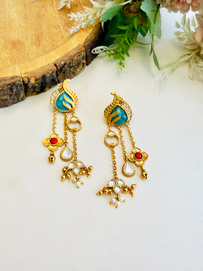 Aamrapali Mid Length Kashmiri Earrings