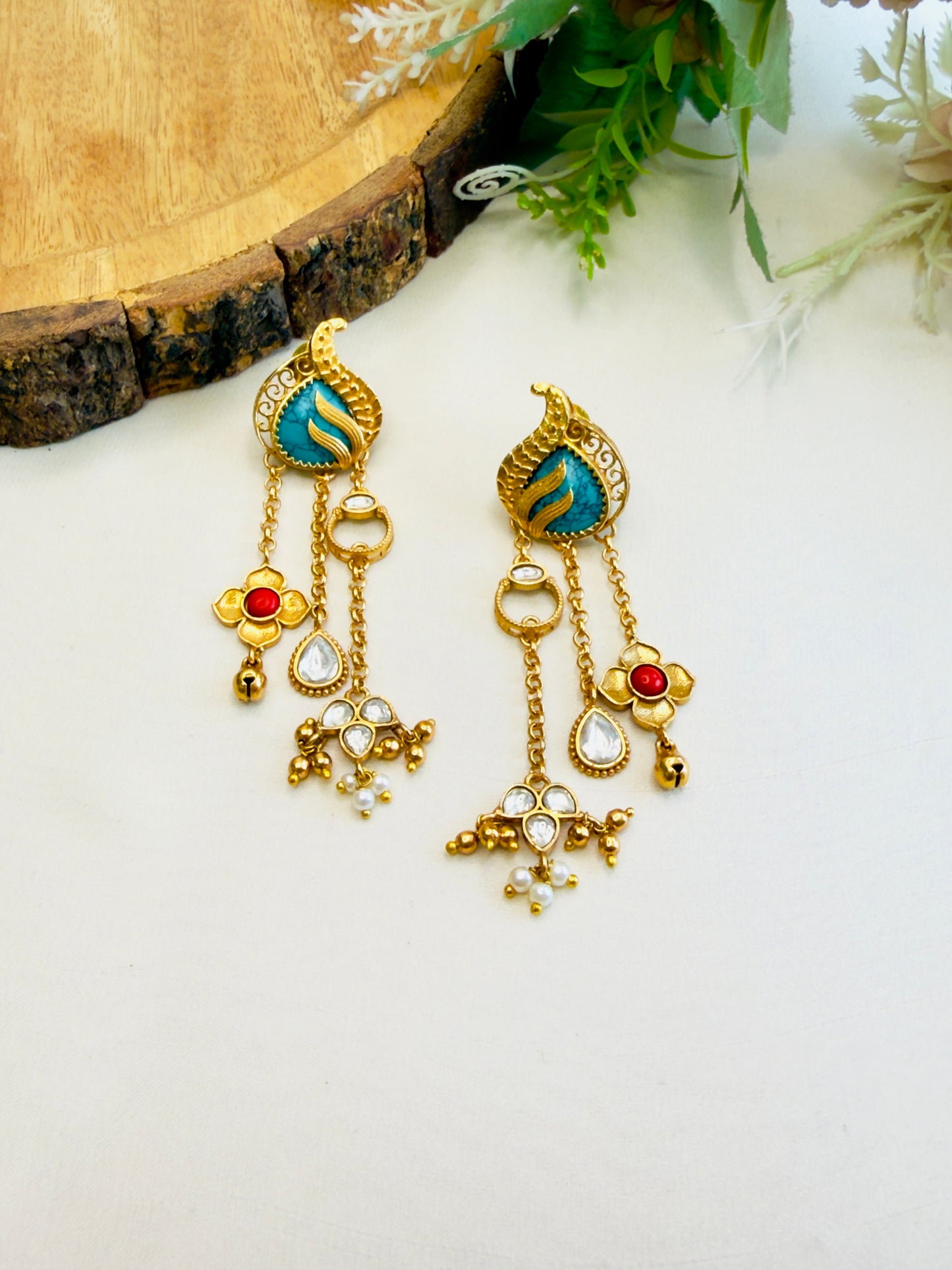 Aamrapali Mid Length Kashmiri Earrings