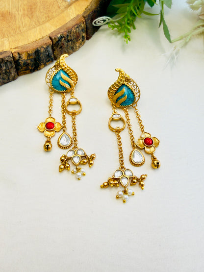 Aamrapali Mid Length Kashmiri Earrings