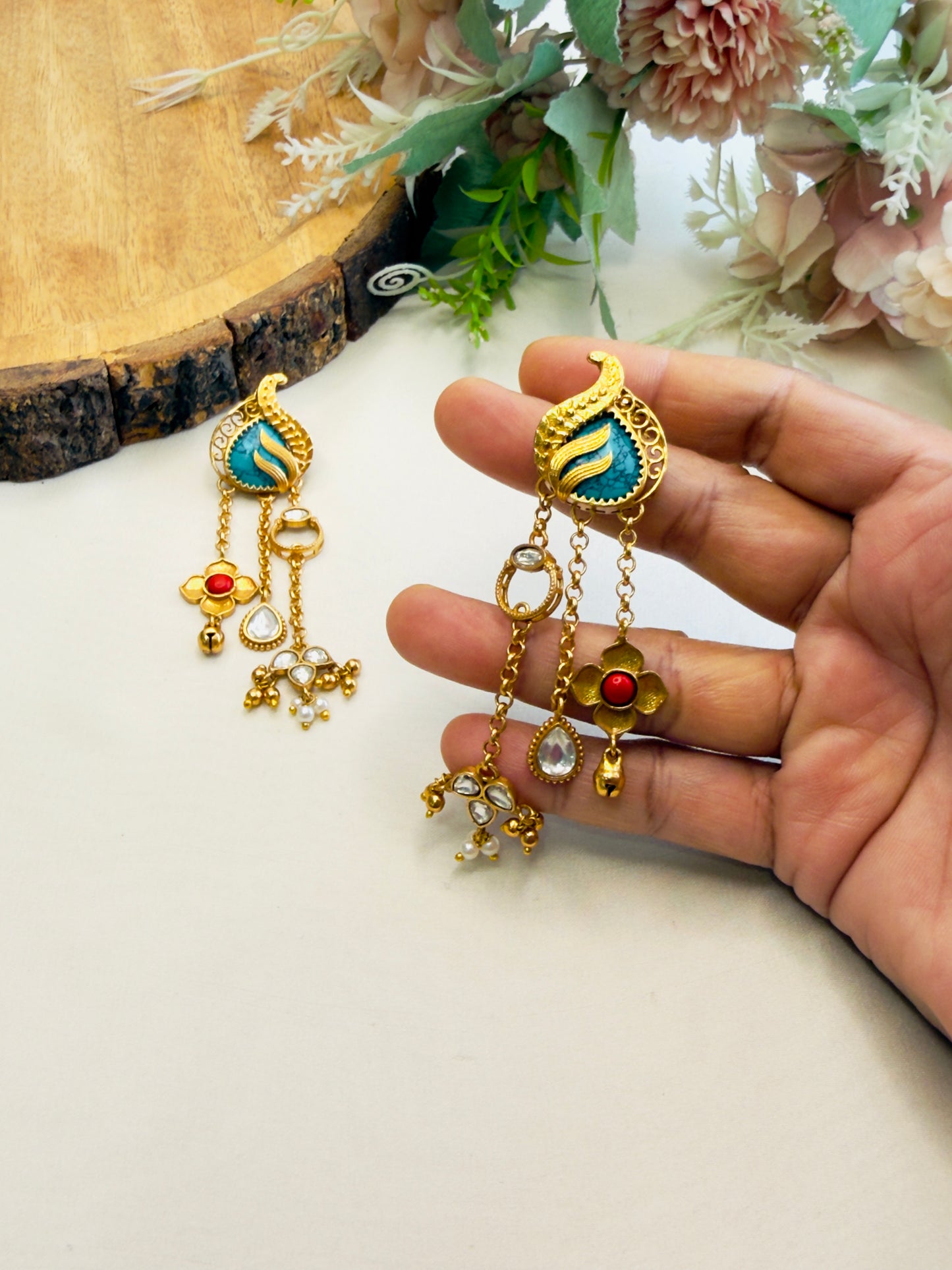 Aamrapali Mid Length Kashmiri Earrings