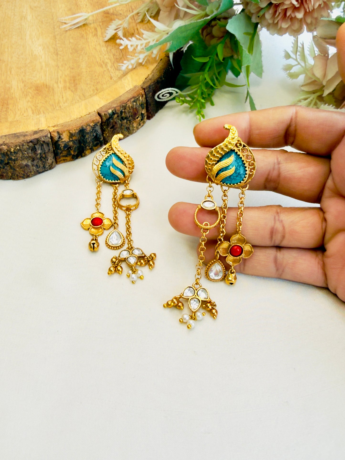 Aamrapali Mid Length Kashmiri Earrings