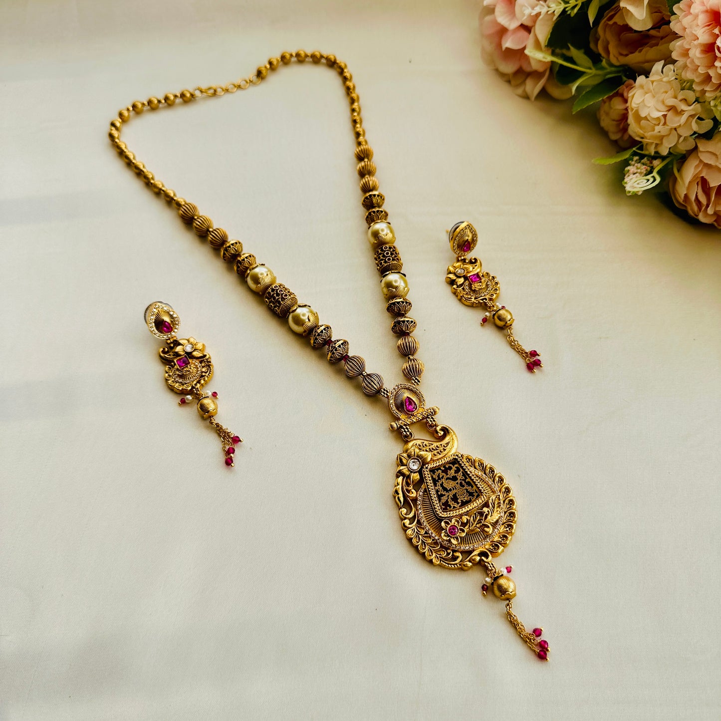 Thewa work Necklace Set