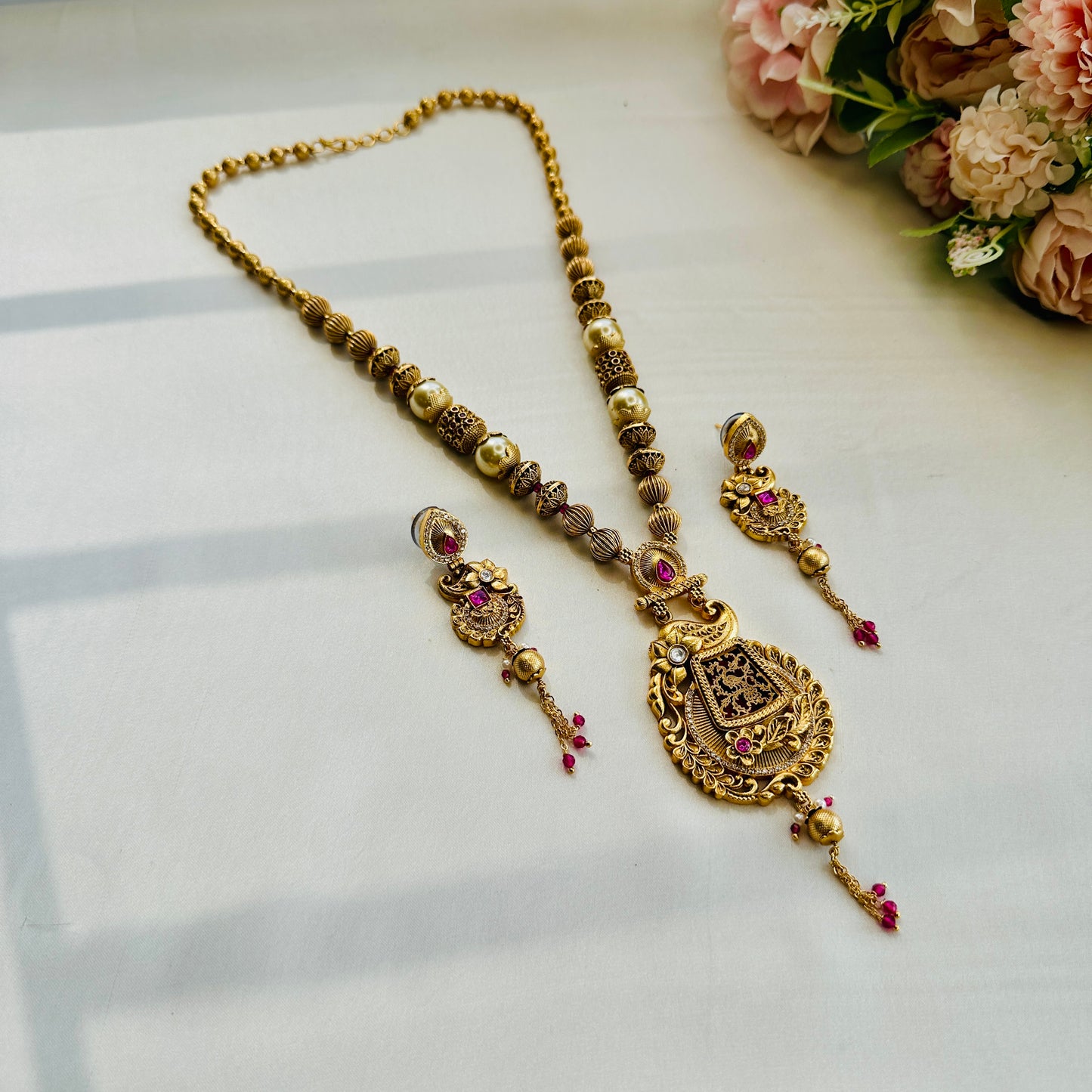 Thewa work Necklace Set