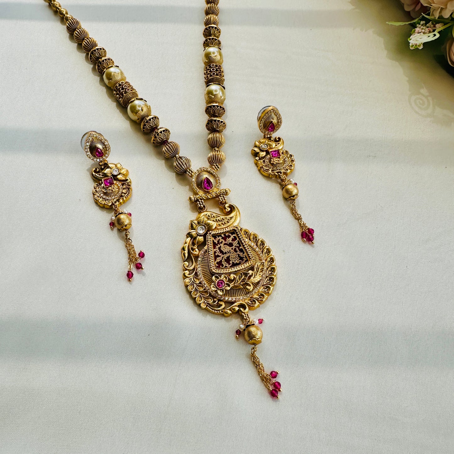 Thewa work Necklace Set