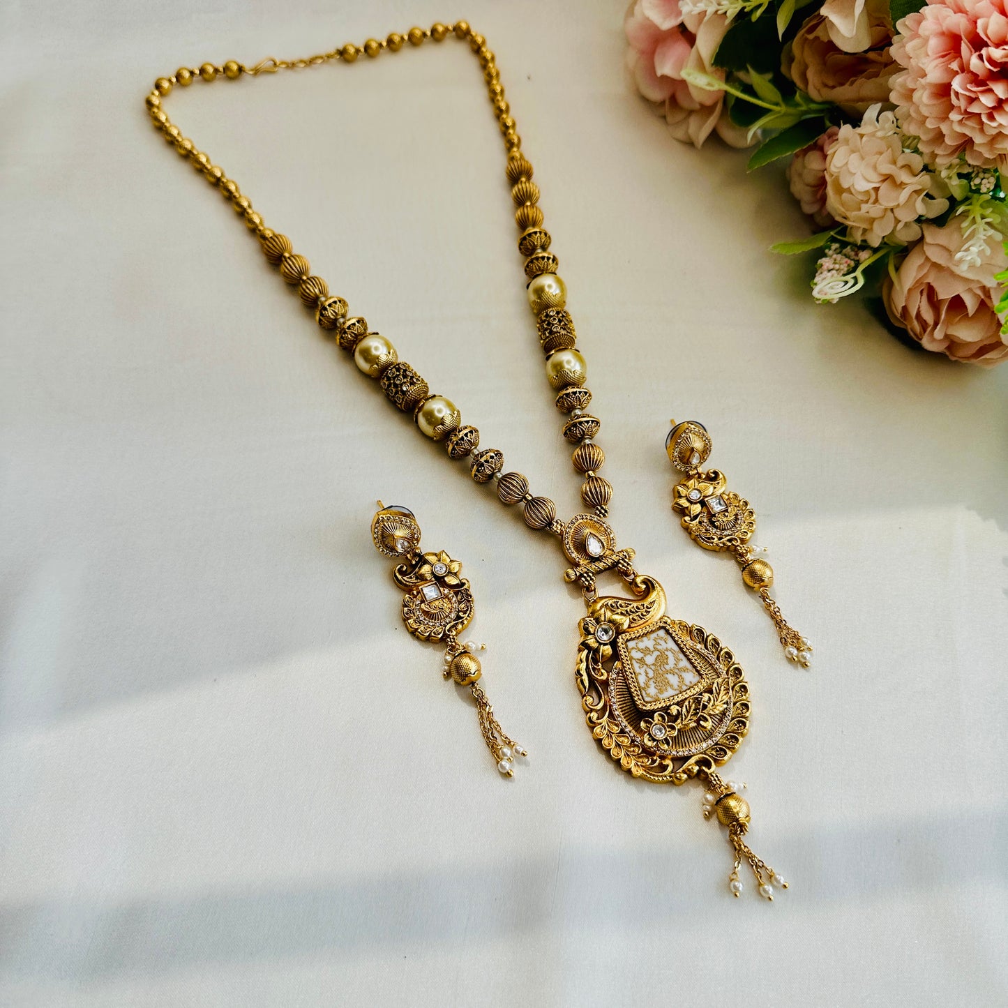 Thewa work Necklace Set