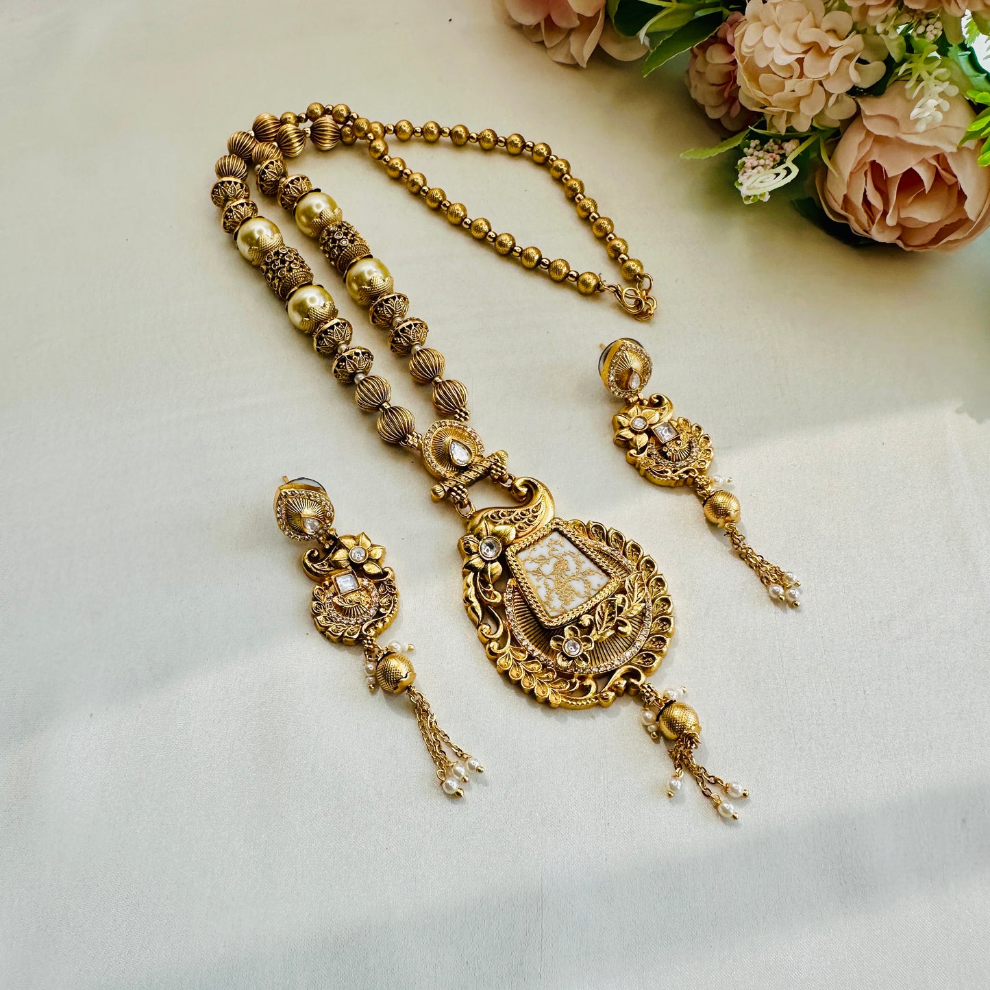 Thewa work Necklace Set