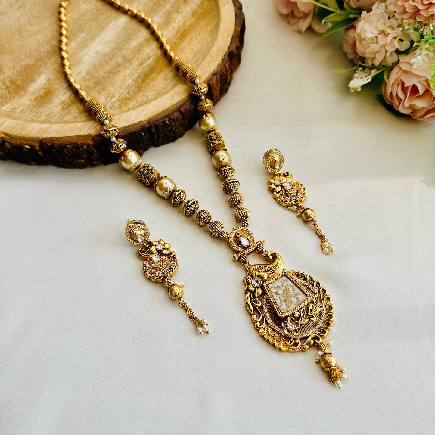 Thewa work Necklace Set