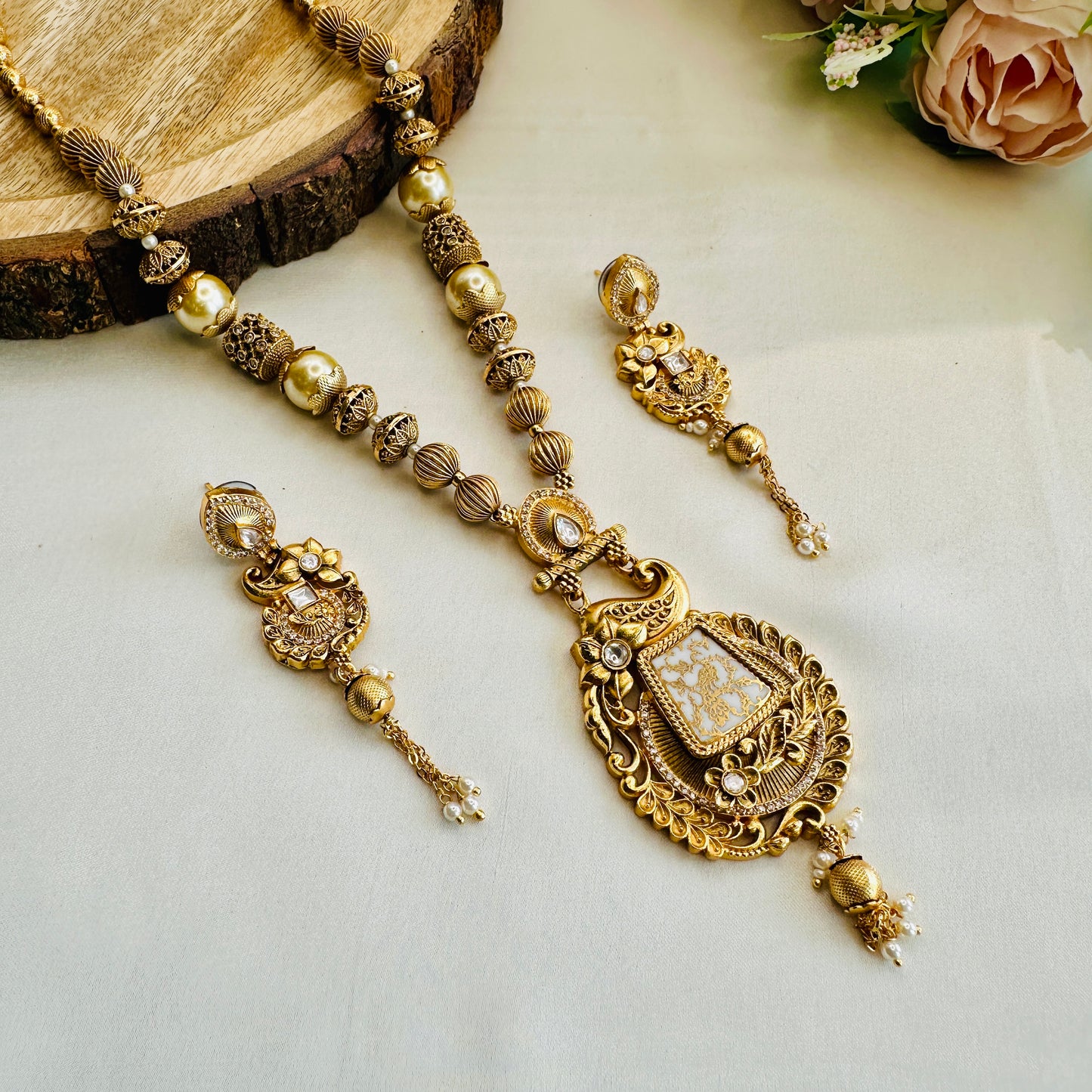 Thewa work Necklace Set