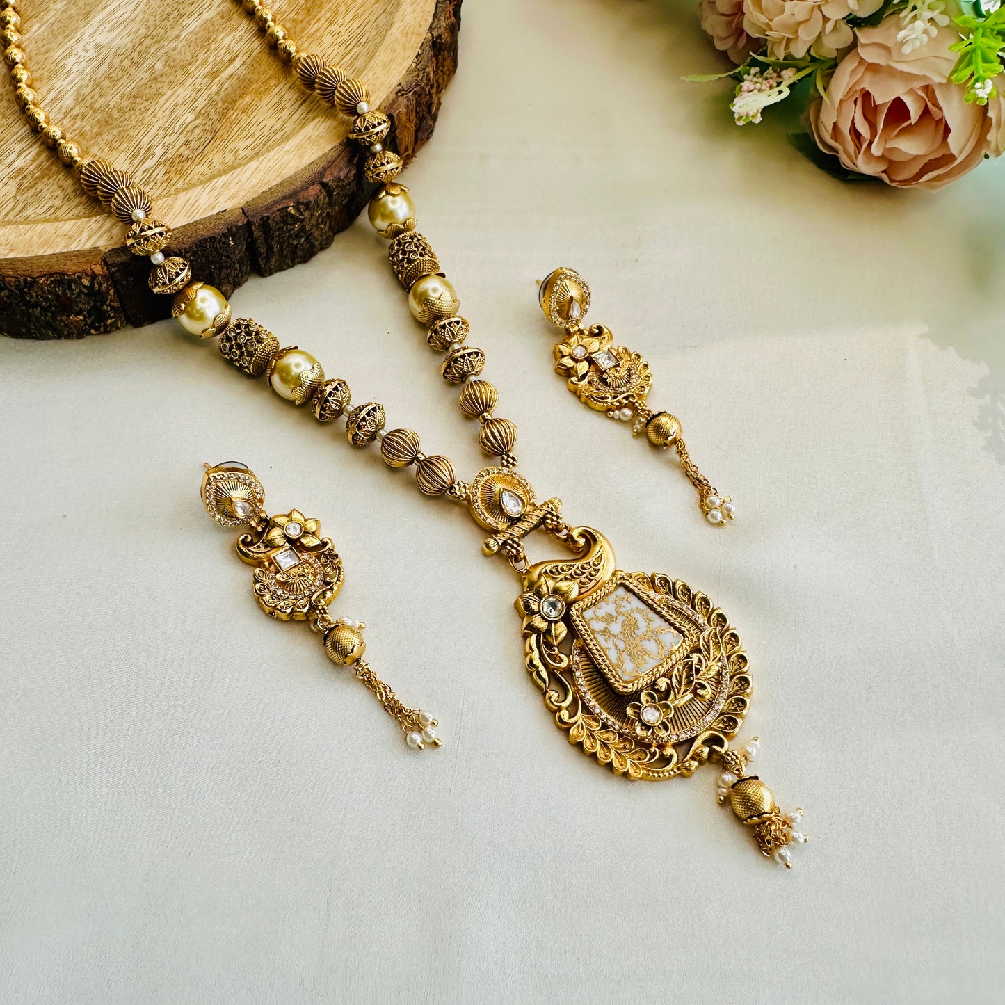 Thewa work Necklace Set