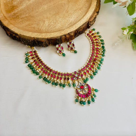 Jadau Choker Necklace Set