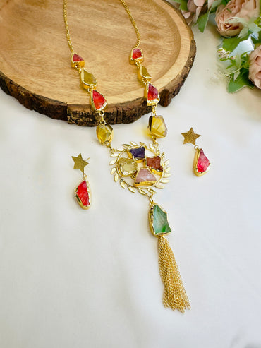 Multicolor Fusion Necklace Set