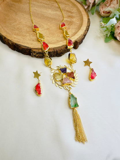 Multicolor Fusion Necklace Set