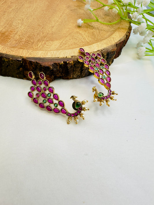 Beautiful Peacock Ear Cuff