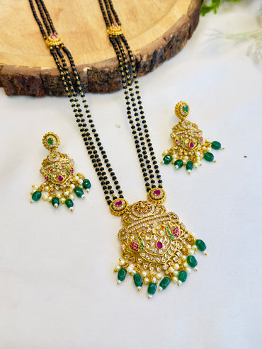 Long golden Finish Mangalsutra