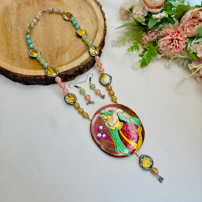 Tanjore Painting Pendant Necklace Set