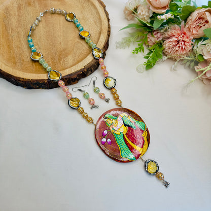 Tanjore Painting Pendant Necklace Set