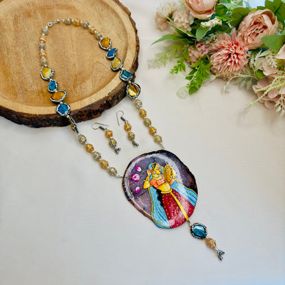 Tanjore Painting Pendant Necklace Set